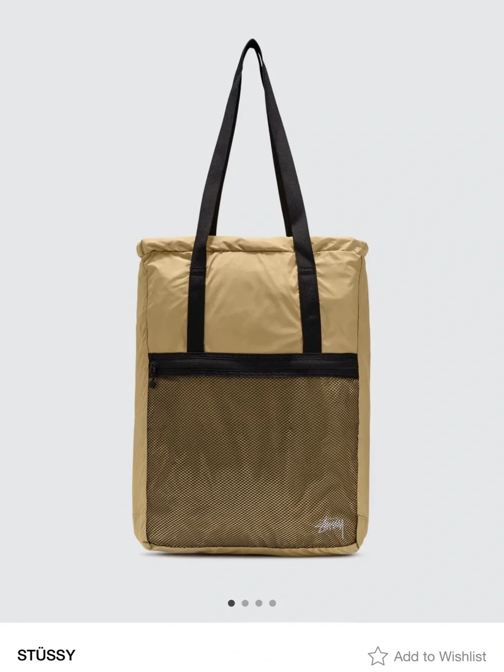 Stüssy Light Weight Travel Tote Bag – Beige – New with Tags